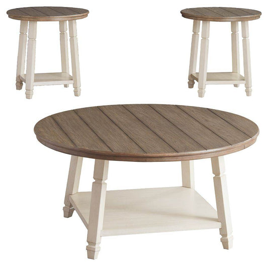 Bolanbrook - White / Brown / Beige - Occasional Table Set (Set of 3) - Forward Furniture