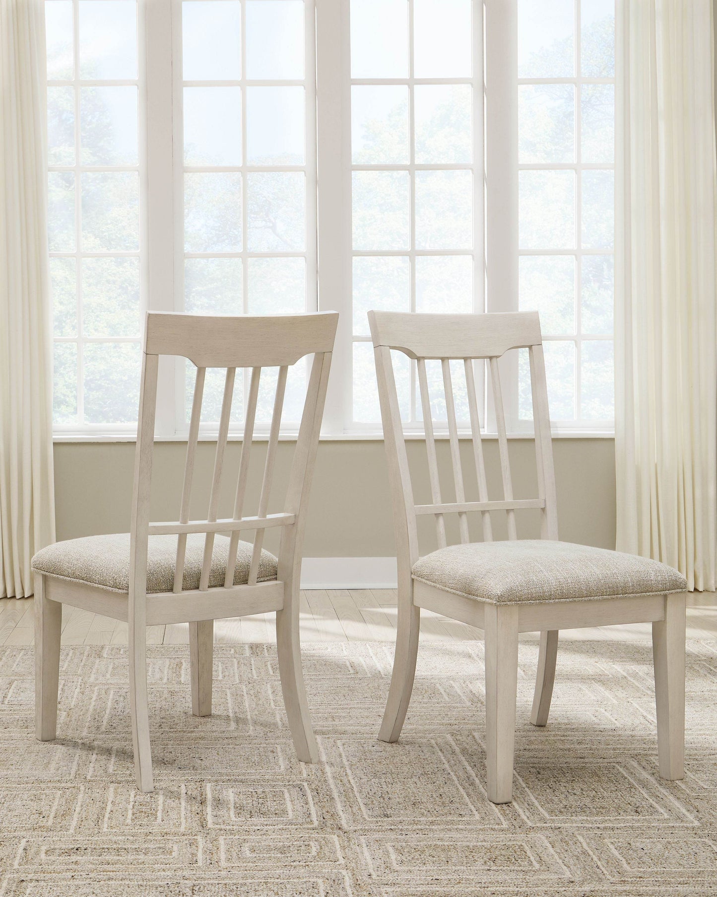 Shaybrock - Antique White / Brown - Dining Upholstered Side Chair (Set of 2) - Forward Furniture