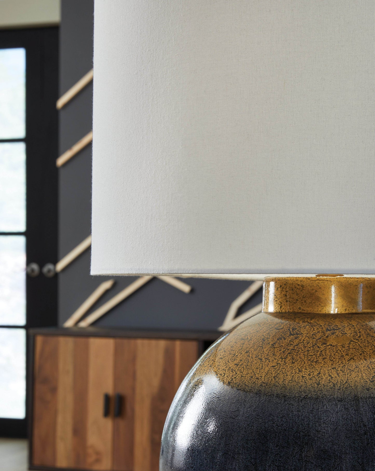 Adara - Blue / Gold Finish - Metal Table Lamp - Forward Furniture