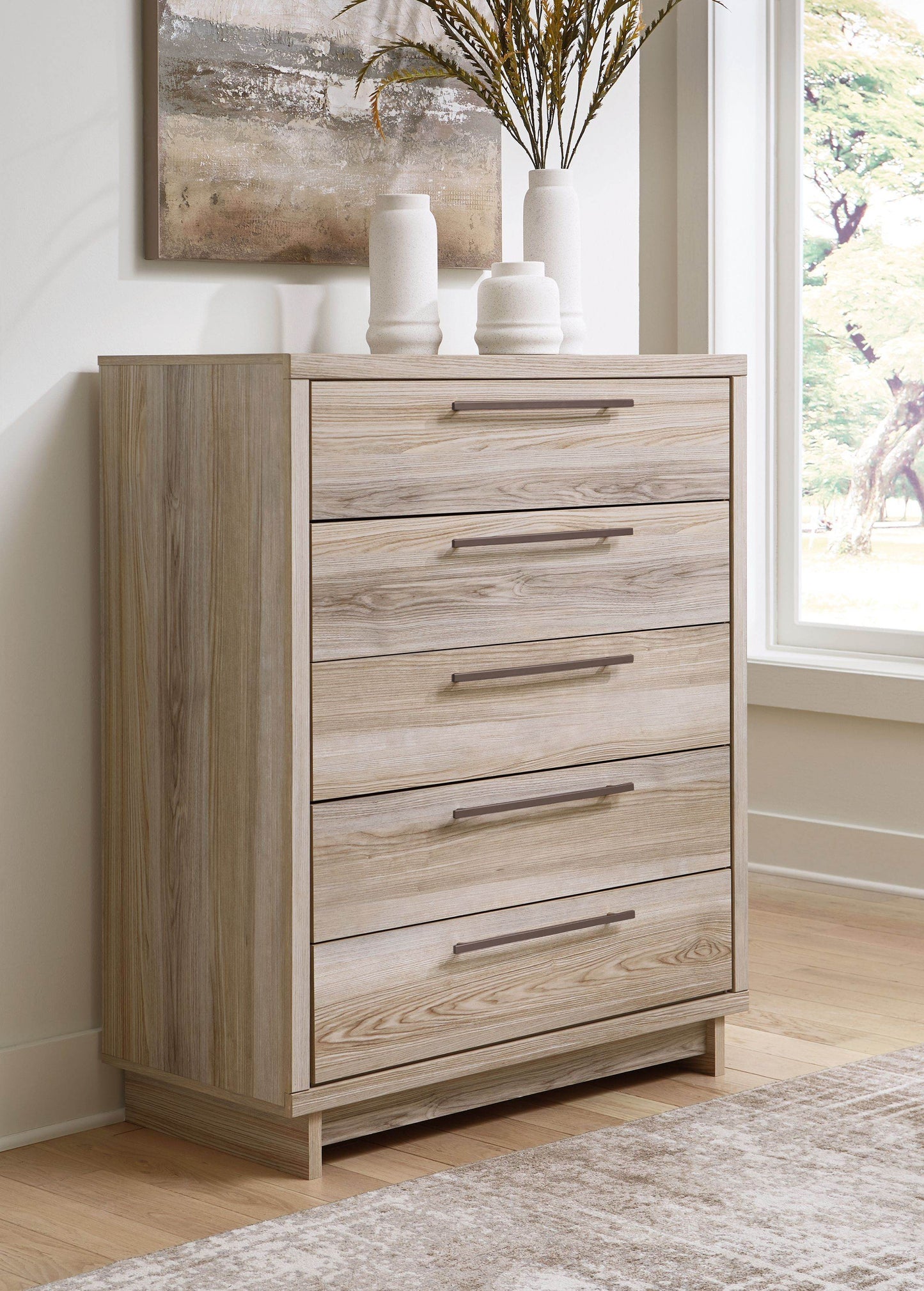 Hasbrick - Tan - Five Drawer Wide Chest - Forward Furniture