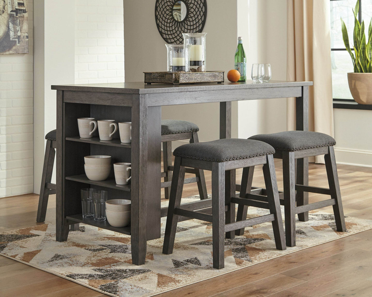 Caitbrook - Gray - Rectangular Dining Room Counter Table - Forward Furniture