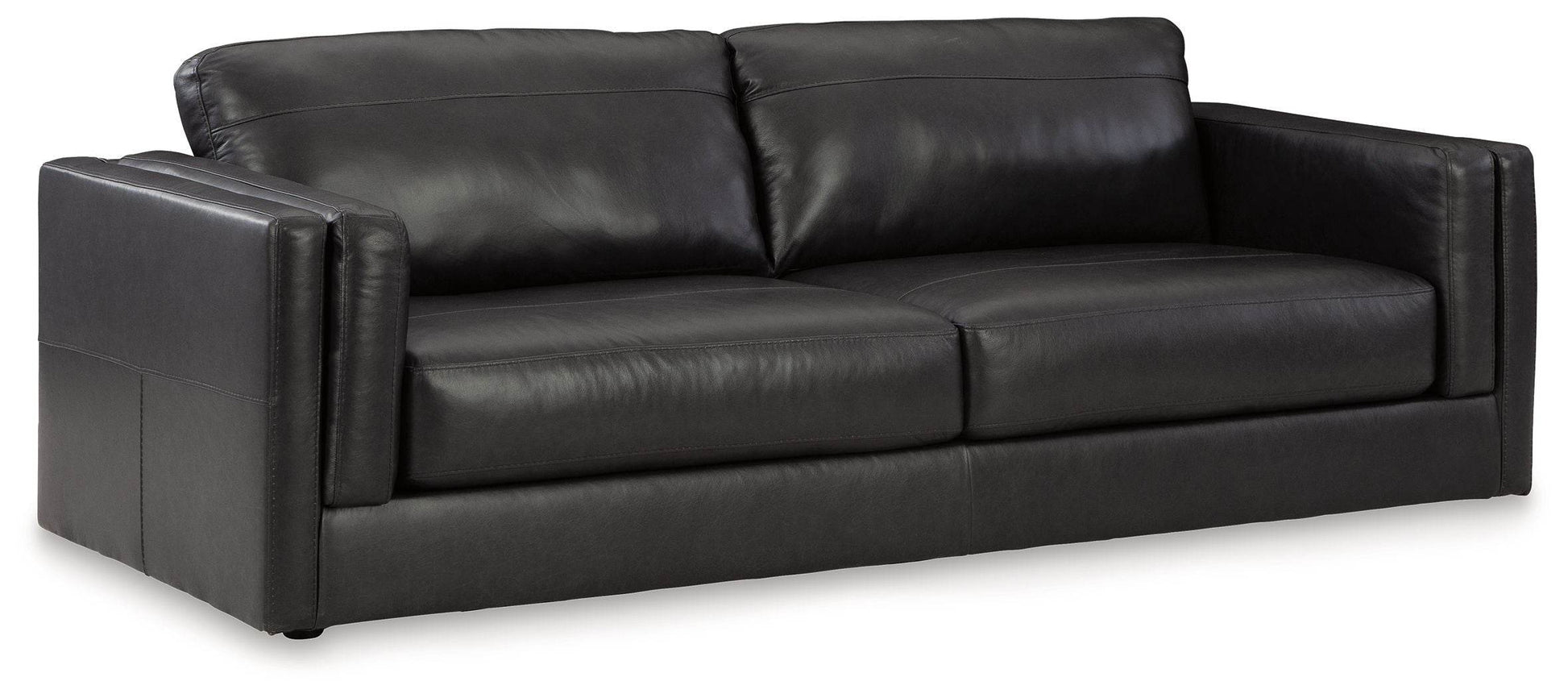 Amiata - Onyx - Sofa - Leather Match - Forward Furniture