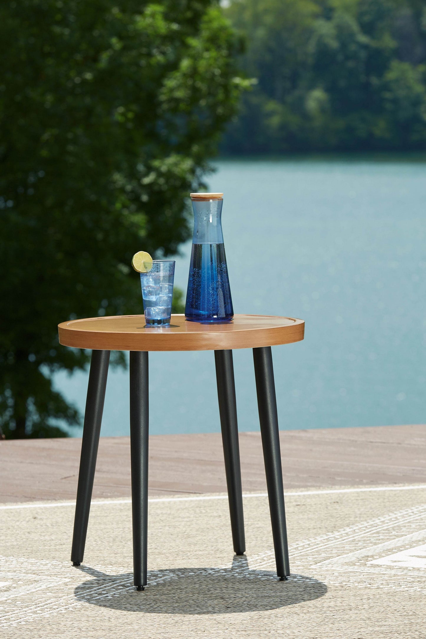 Horizon Hall - Two-tone Brown - Round End Table - Forward Furniture