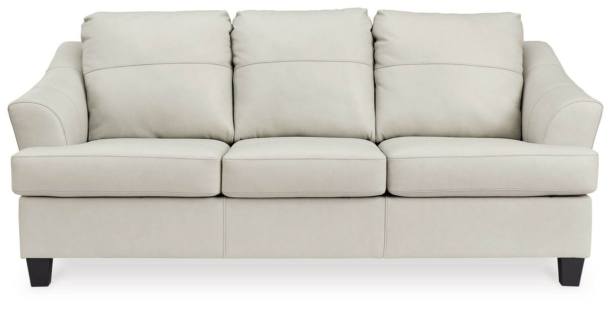 Genoa - Queen Sofa Sleeper - Leather Match - Coconut