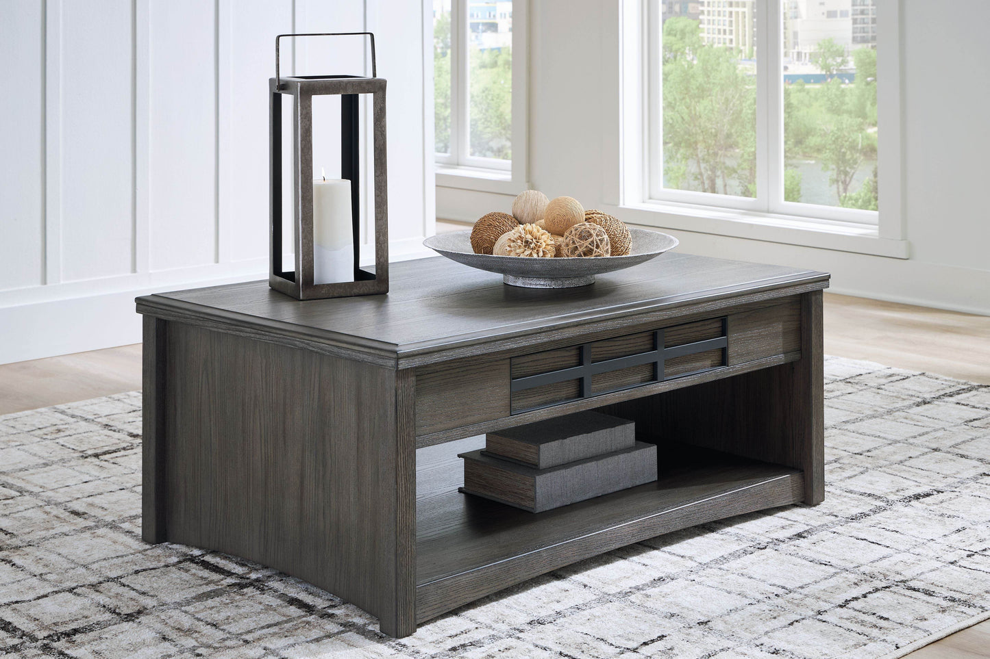Montillan - Grayish Brown - Lift Top Cocktail Table - Forward Furniture