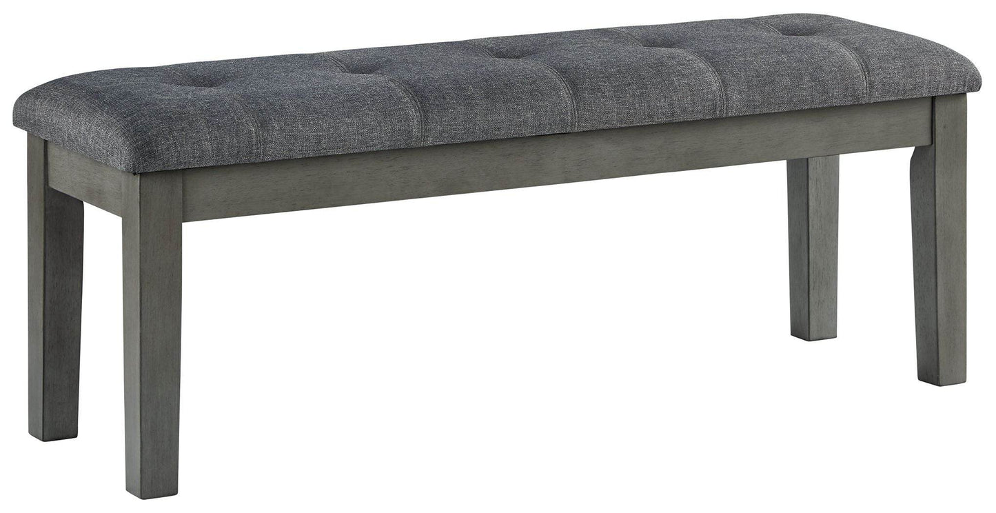 Hallanden - Black / Gray - Large UPH Dining Room Bench - Forward Furniture