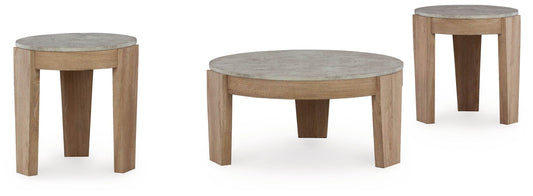 Guystone - Light Brown - Occasional Table Set (Set of 3) - Forward Furniture