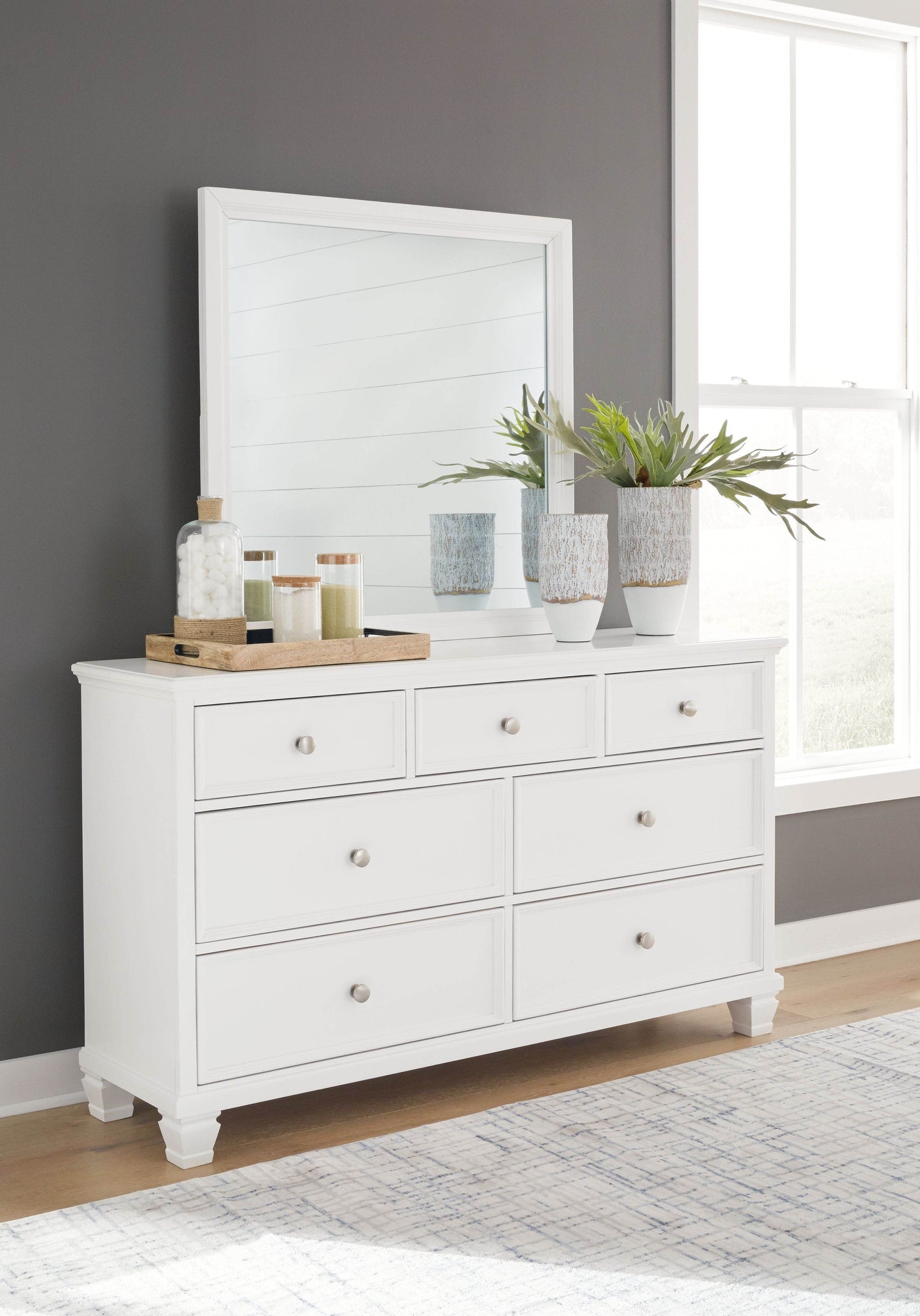 Fortman - White - Dresser And Mirror - Forward Furniture