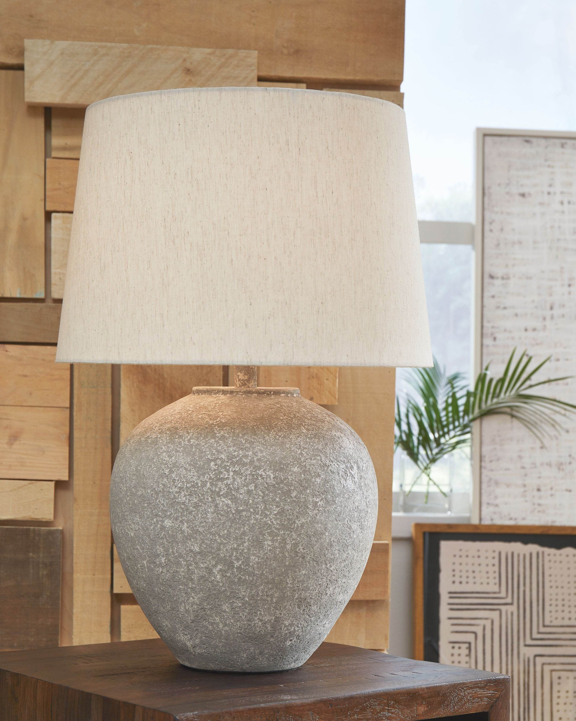 Dreward - Distressed Gray - Paper Table Lamp - Forward Furniture