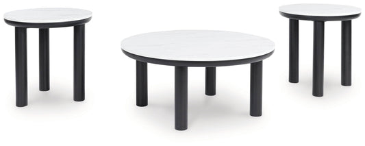 Xandrum - Black / White - Occasional Table Set (Set of 3) - Forward Furniture