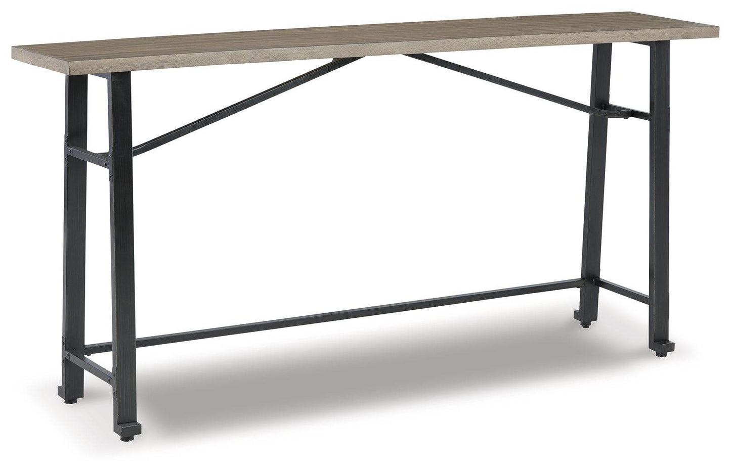 Lesterton - Light Brown / Black - Long Counter Table - Forward Furniture