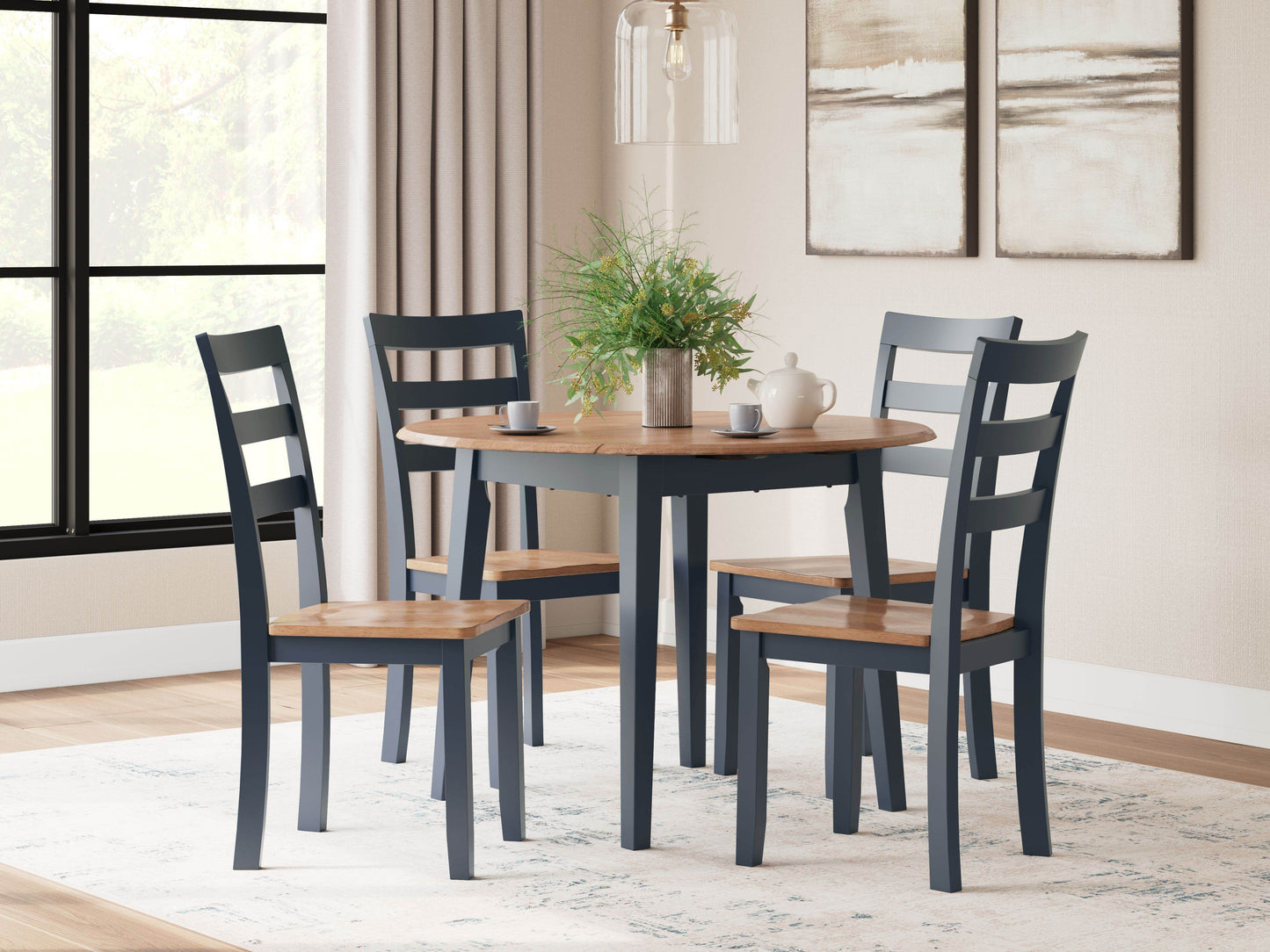 Gesthaven - Round Dining Room Drop Leaf Table Set - Forward Furniture