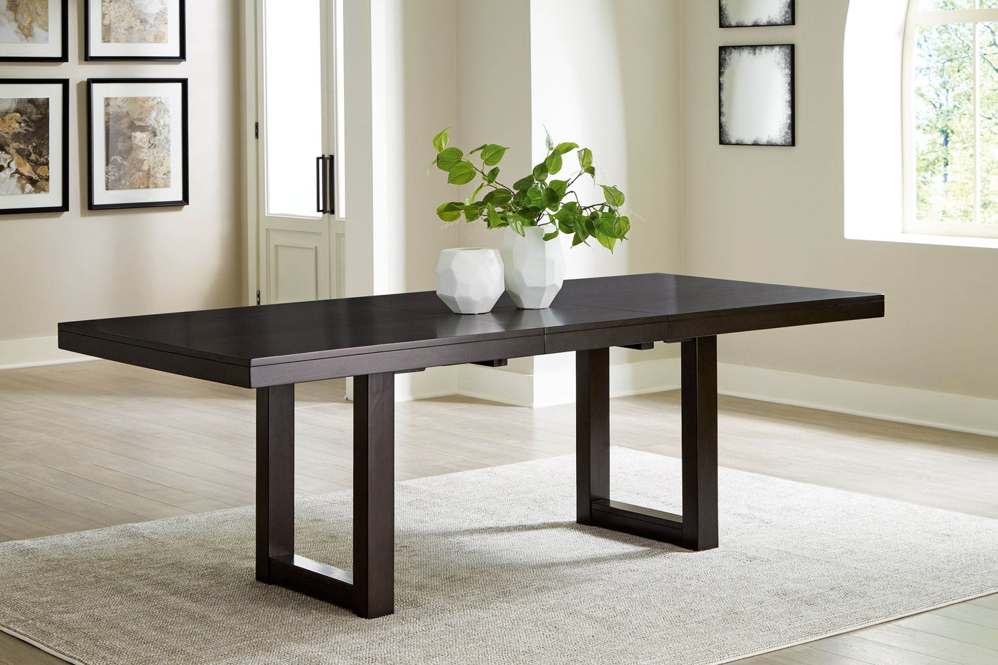 Neymorton - Dark Grayish Brown - 7 Pc. - Rectangular Extension Table, 6 Side Chairs - Forward Furniture