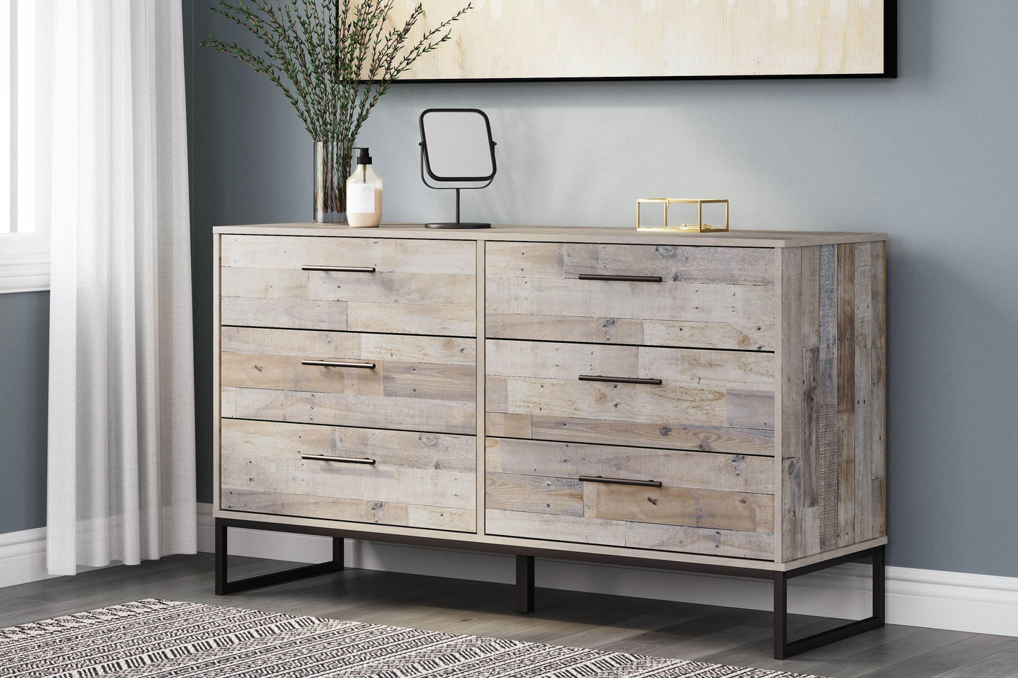 Neilsville - Whitewash - Six Drawer Dresser - Vinyl-Wrapped - Forward Furniture