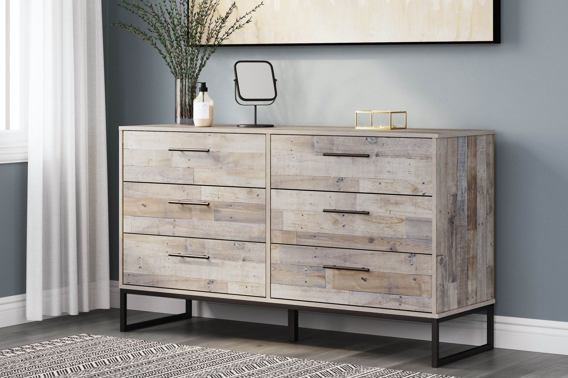 Neilsville - Whitewash - Six Drawer Dresser - Vinyl-Wrapped - Forward Furniture