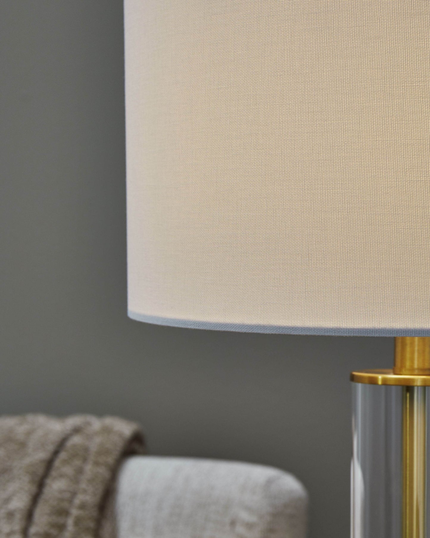 Orenman - Clear / Brass Finish - Glass Table Lamp (Set of 2) - Forward Furniture