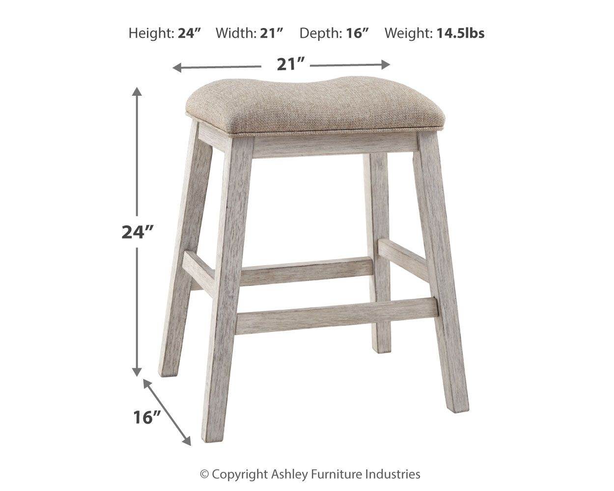 Skempton - White - Upholstered Stool (Set of 2) - Forward Furniture