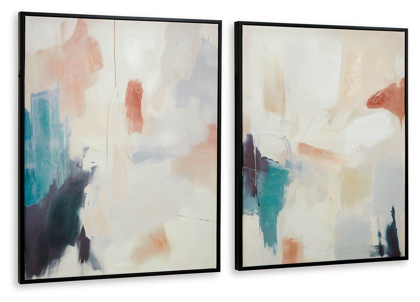 Caldish - Blue / White / Pink - Wall Art Set (Set of 2) - Forward Furniture