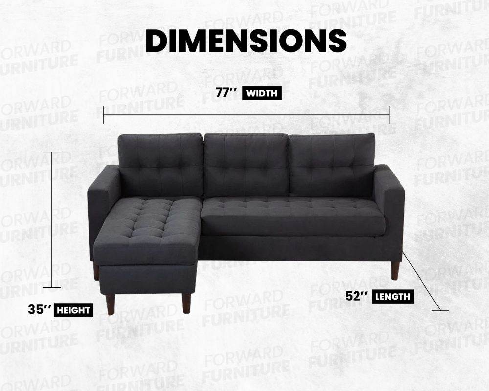Sinclair Sectional Sofa L-Shape with Reversible Chaise - Forward Furniture