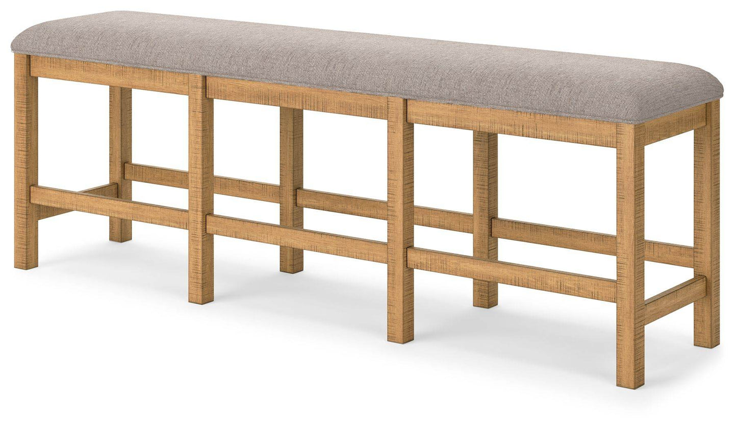 Havonplane - Brown - XL Counter Height Upholstered Dining Bench - Forward Furniture