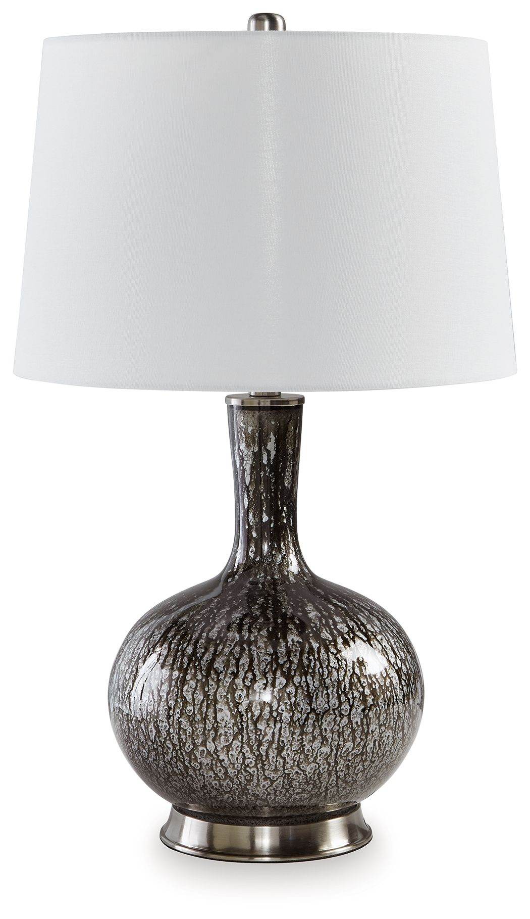 Tenslow - Antique Black - Glass Table Lamp - Forward Furniture