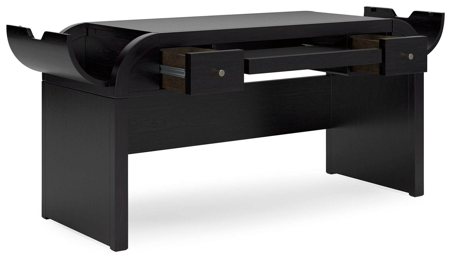 Rowanbeck - Black - Home Office Desk - Forward Furniture