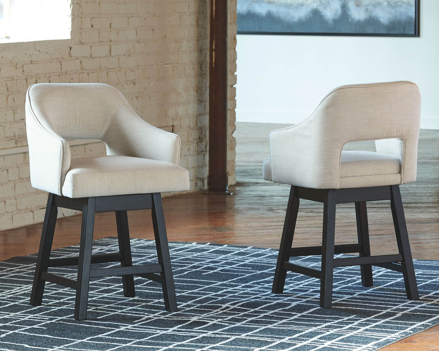Tallenger - Upholstered Swivel Barstool (Set of 2) - Forward Furniture