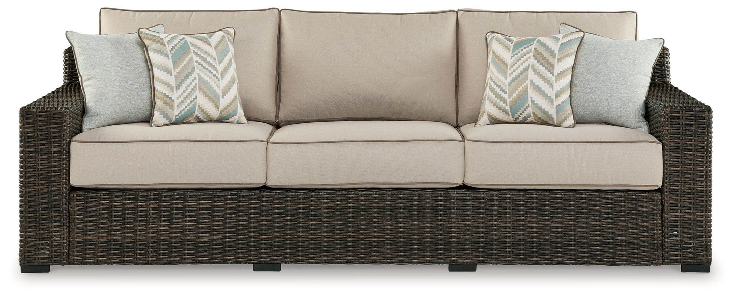 Coastline Bay - Brown - Sofa With Cushion - Forward Furniture