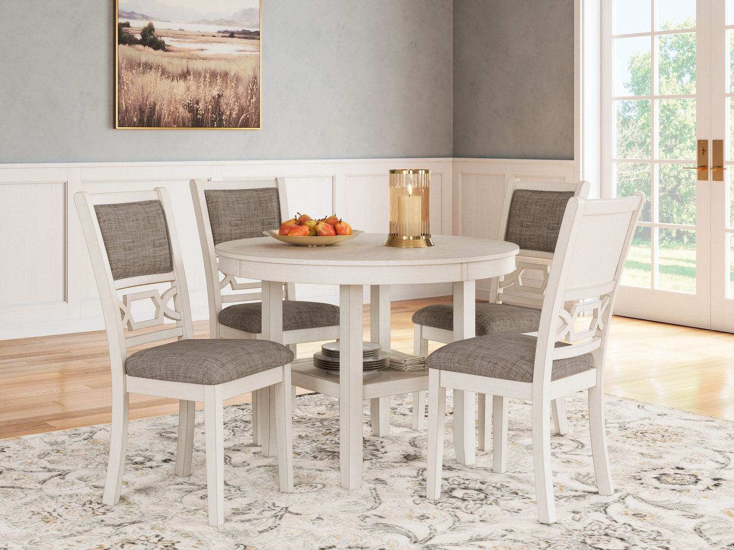 Erinberg - Antique White - Dining Room Table Set (Set of 5) - Forward Furniture