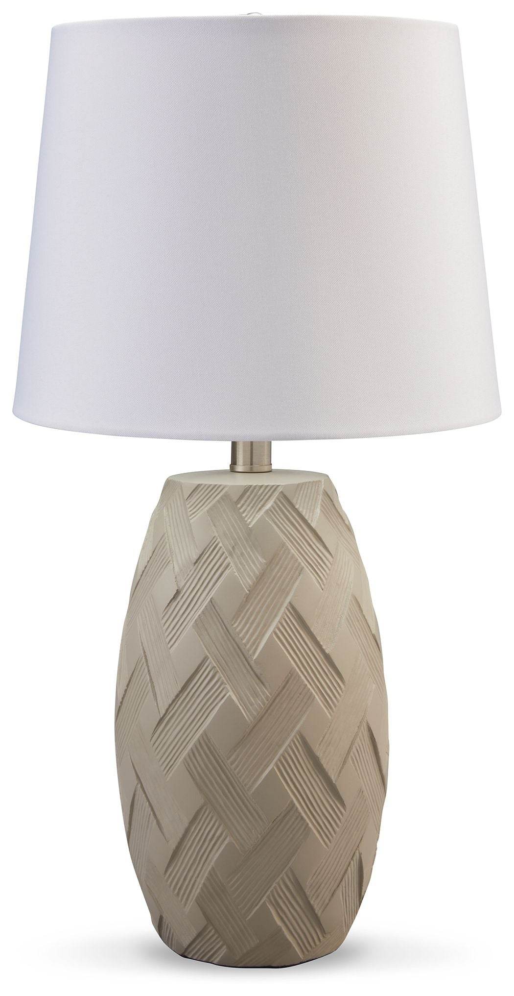 Tamner - Taupe - Poly Table Lamp (Set of 2) - Forward Furniture
