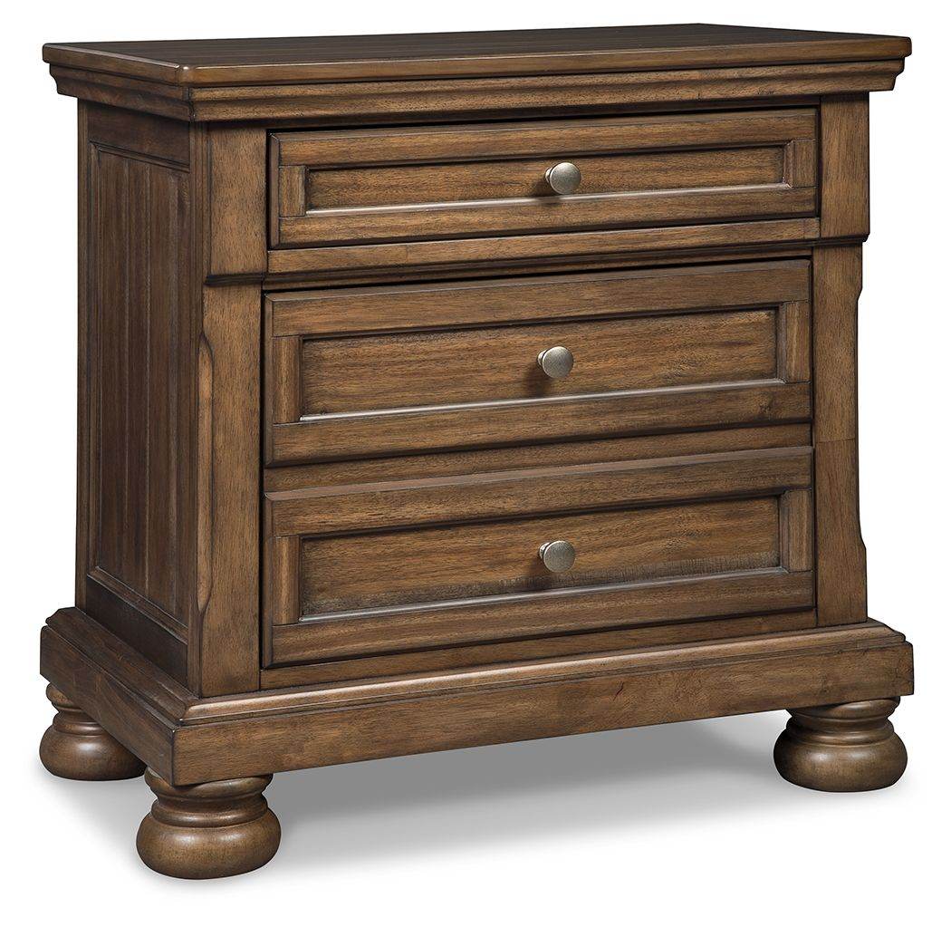 Flynnter - Medium Brown - Two Drawer Night Stand - Forward Furniture