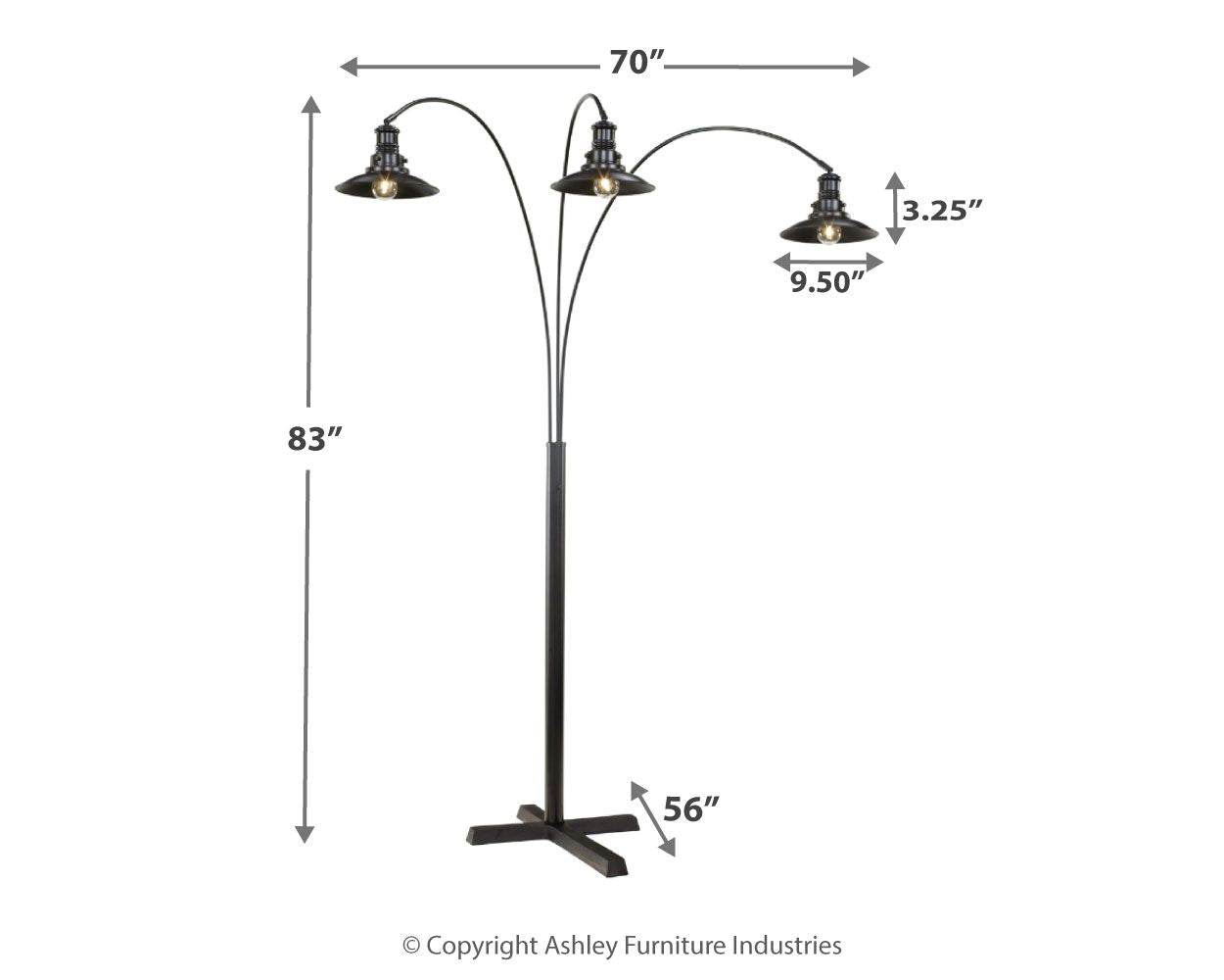 Sheriel - Black - Metal Arc Lamp - Forward Furniture