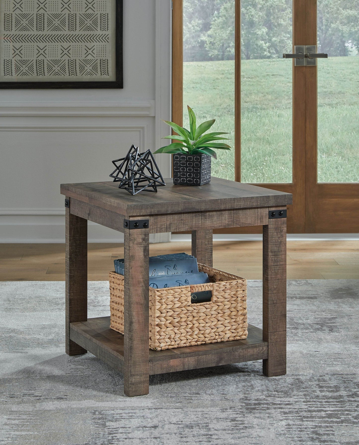 Hollum - Rustic Brown - Square End Table - Forward Furniture