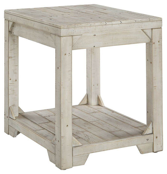 Fregine - Whitewash - Rectangular End Table - Forward Furniture