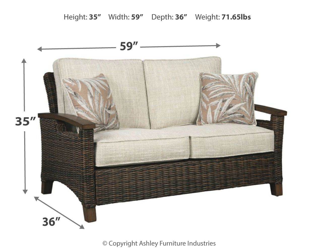 Paradise Trail - Medium Brown - Loveseat w/Cushion - Forward Furniture