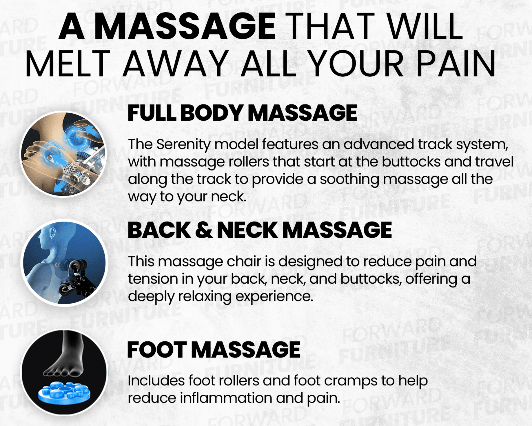 Serenity Leather Heated Massage Chair - Forward Furniture