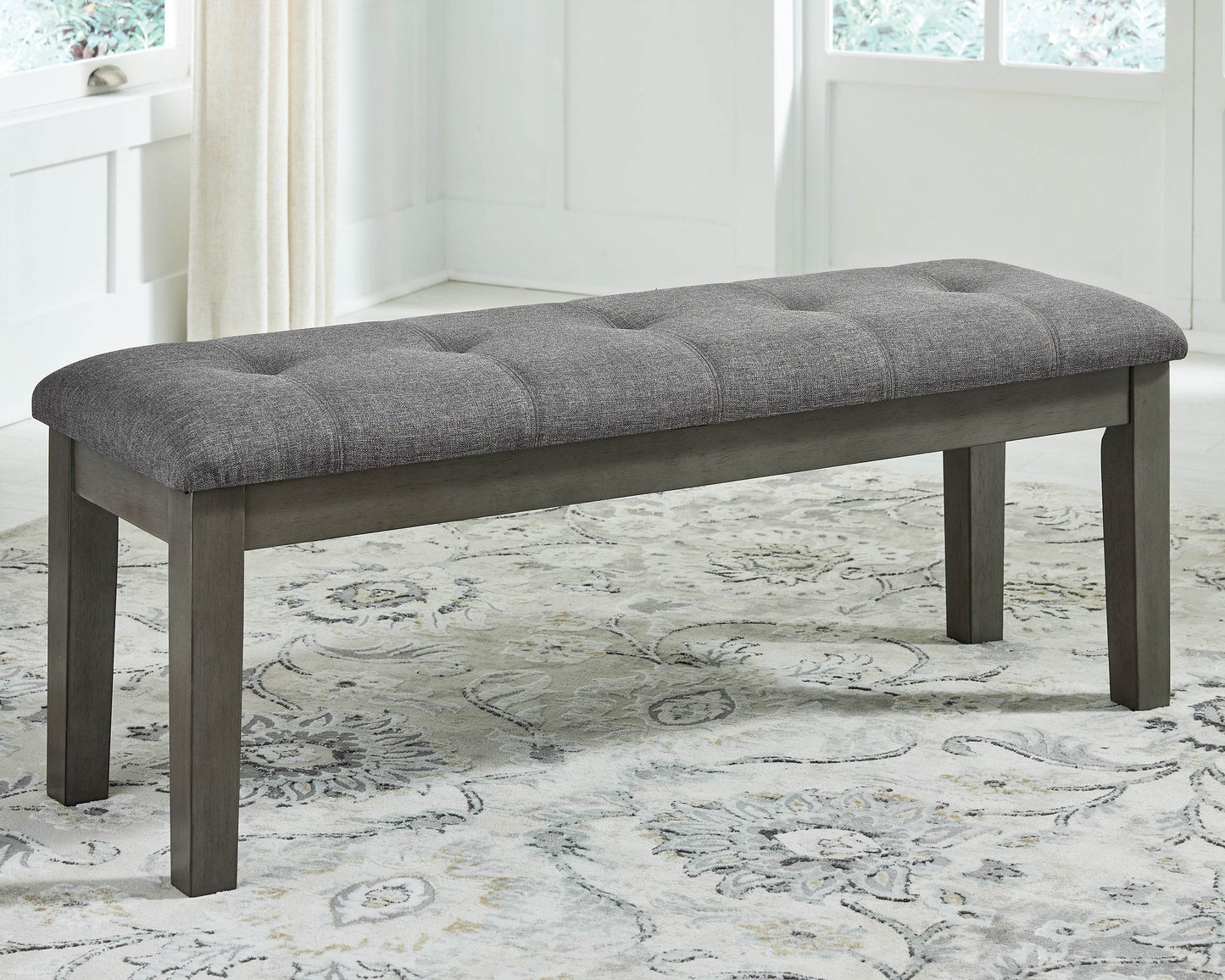 Hallanden - Black / Gray - Large UPH Dining Room Bench - Forward Furniture