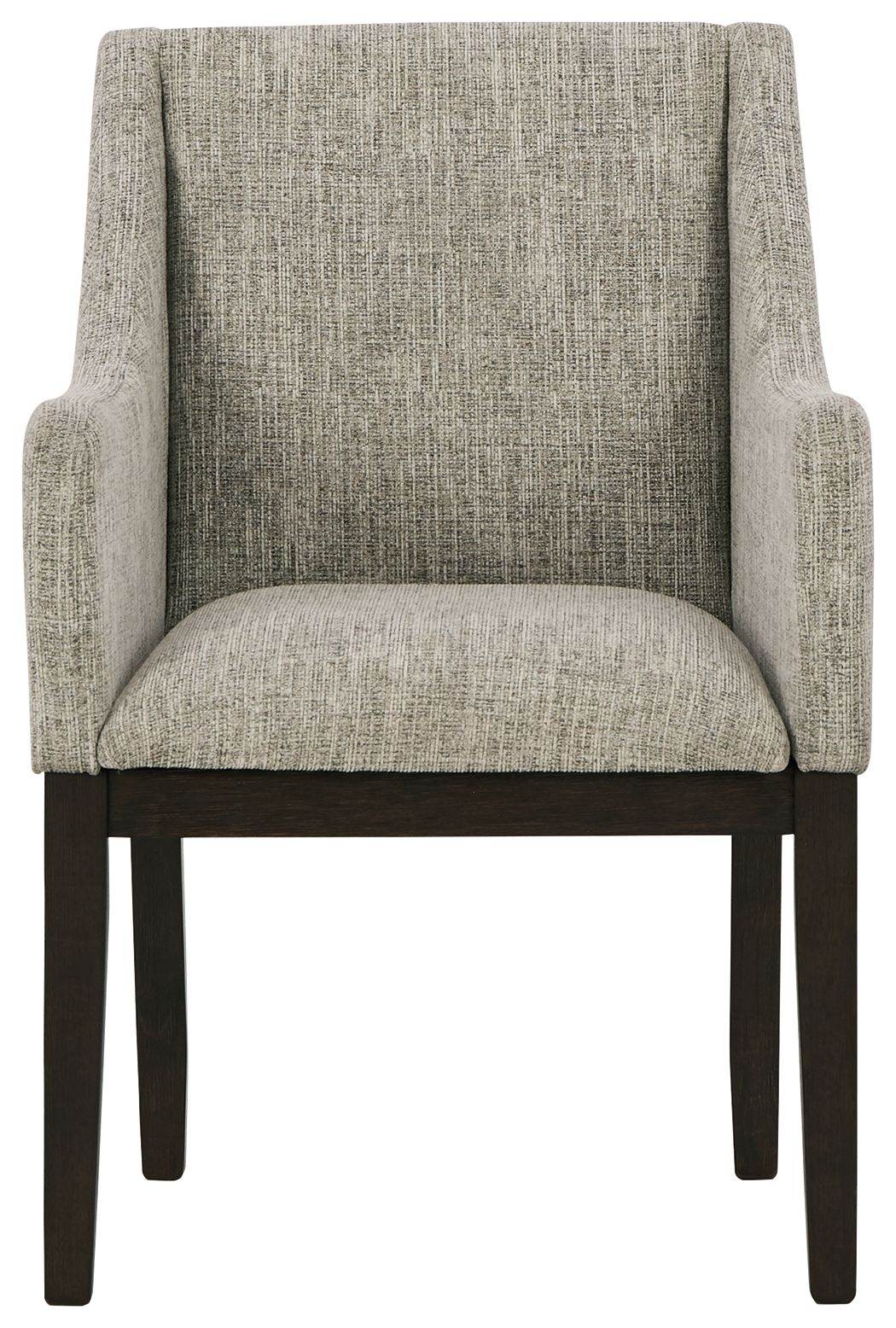 Burkhaus - Beige / Dark Brown - Dining UPH Arm Chair (Set of 2) - Forward Furniture