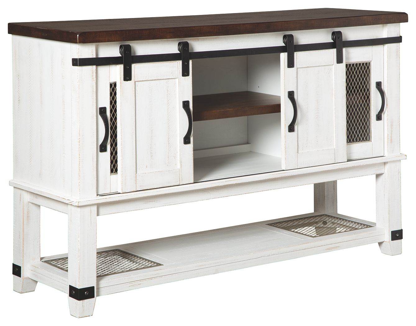 Valebeck - White / Brown - Dining Room Server - Forward Furniture