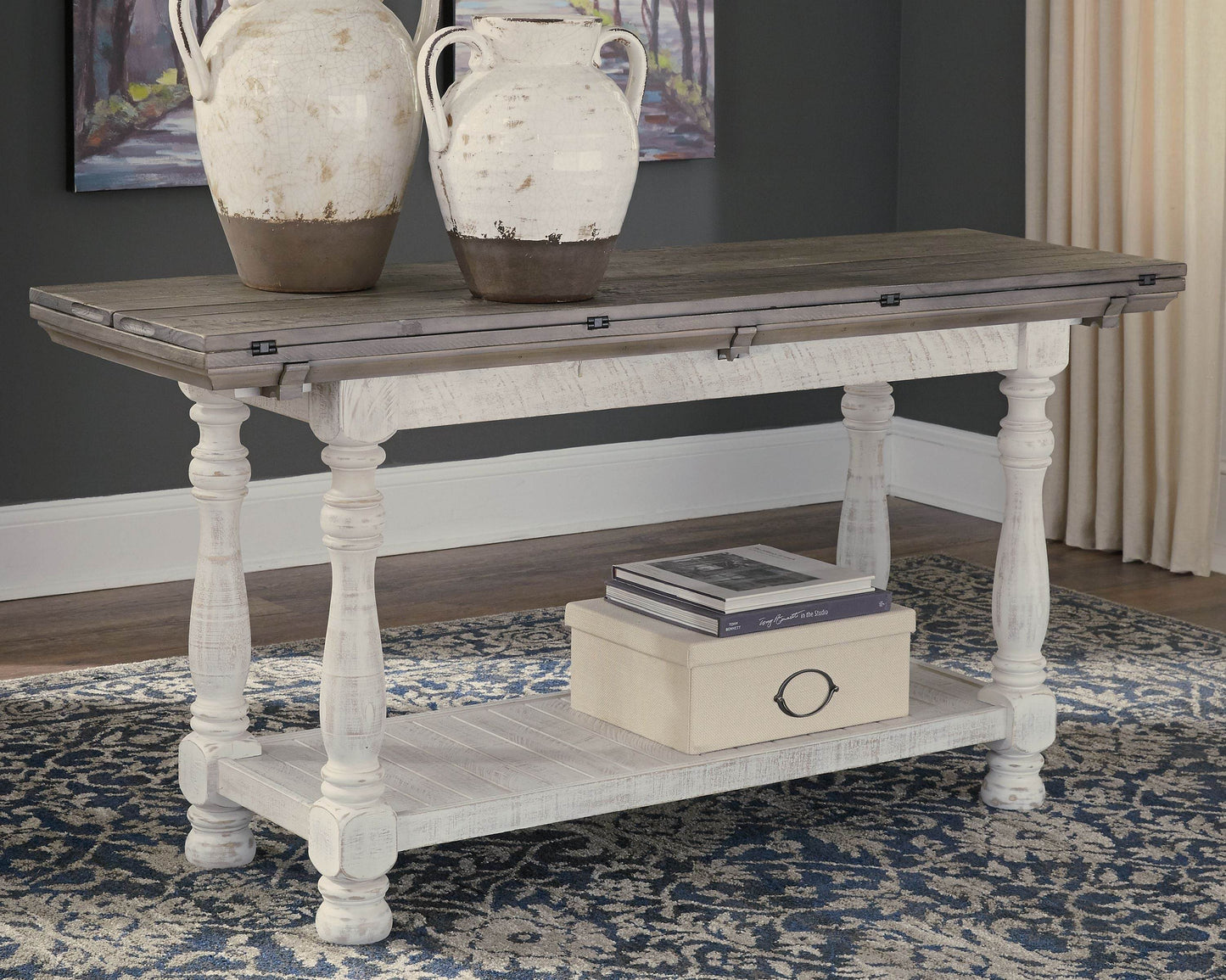 Havalance - Gray / White - Flip Top Sofa Table - Forward Furniture