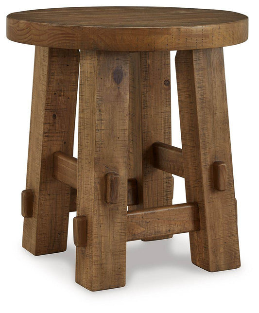 Mackifeld - Warm Brown - Round End Table - Forward Furniture