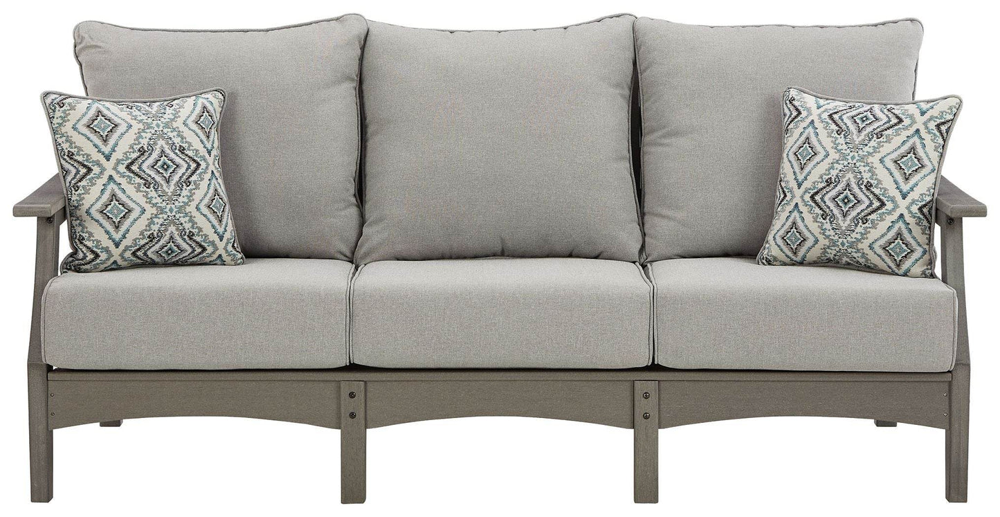 Visola - Gray - Sofa with Cushion - Forward Furniture
