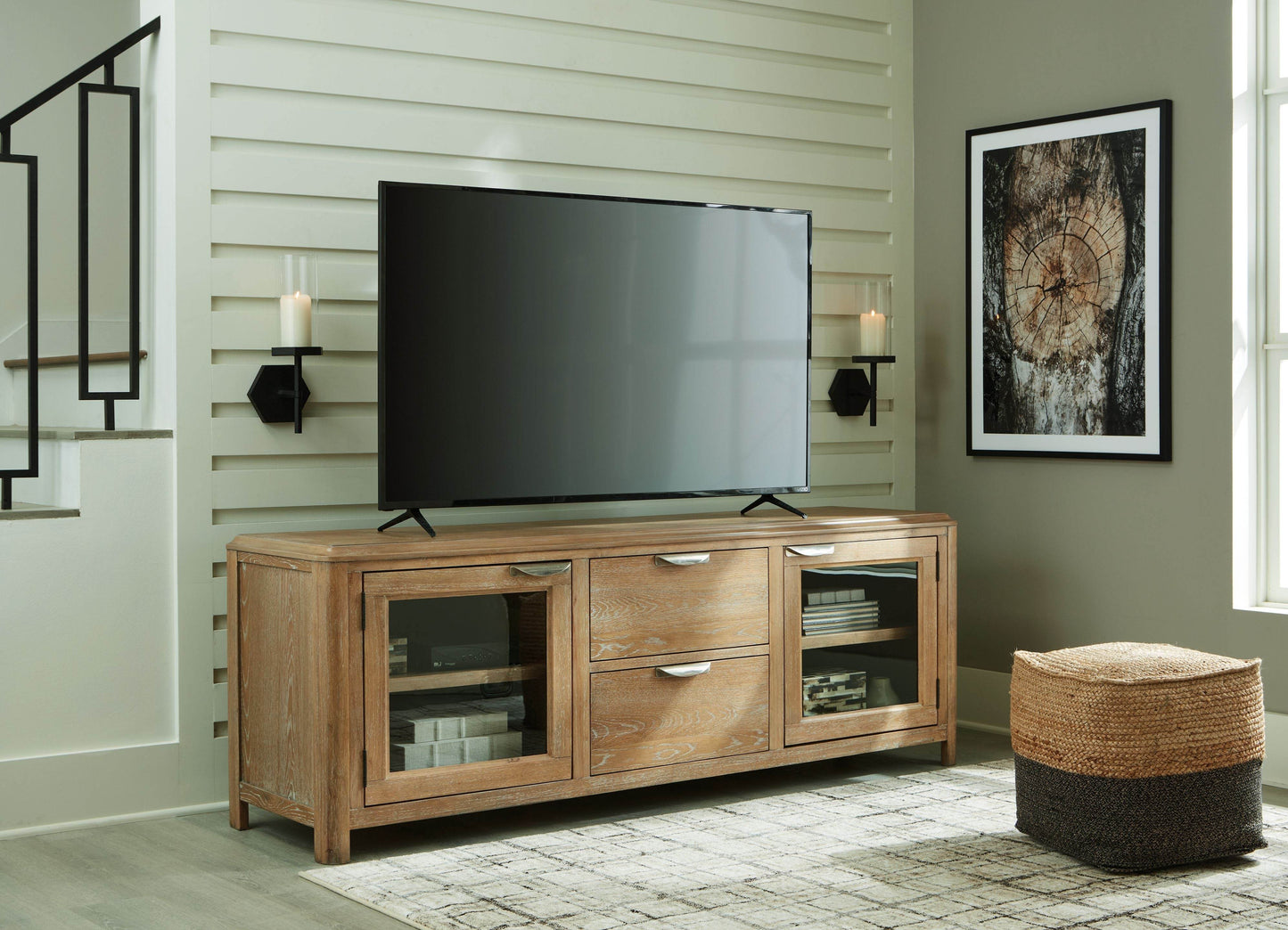 Rencott - Light Brown - Extra Large TV Stand - Forward Furniture