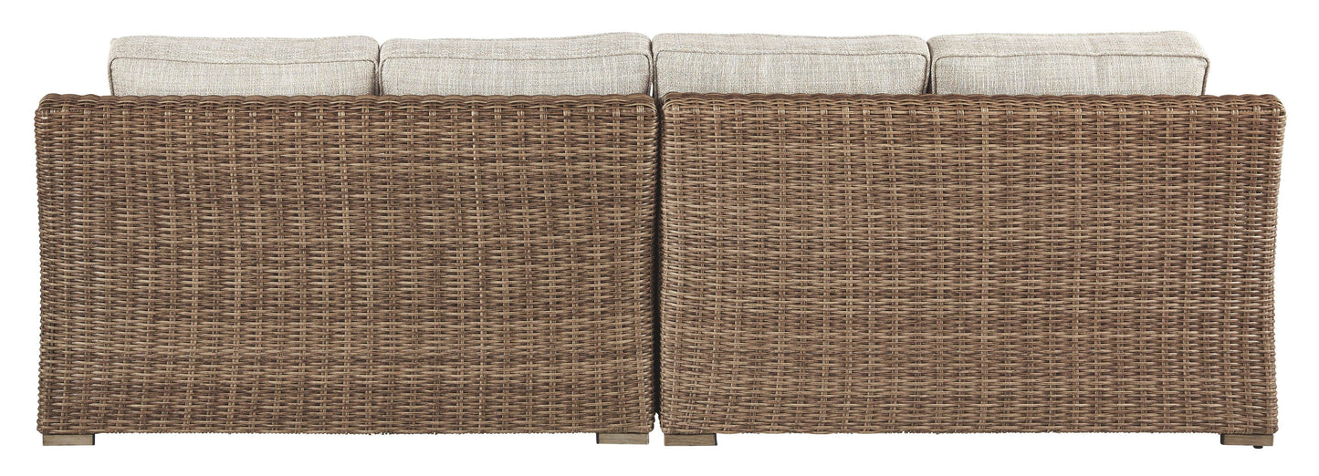 Beachcroft - Beige - RAF/LAF Loveseat w/Cush (Set of 2) - Forward Furniture