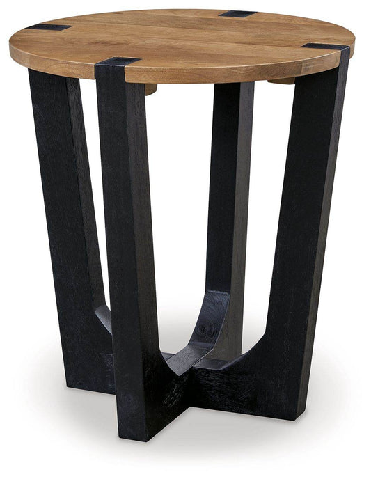 Hanneforth - Brown - Round End Table - Forward Furniture