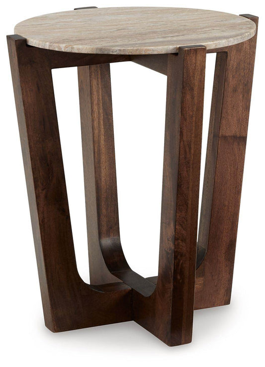 Tanidore - Warm Brown - Round End Table - Forward Furniture