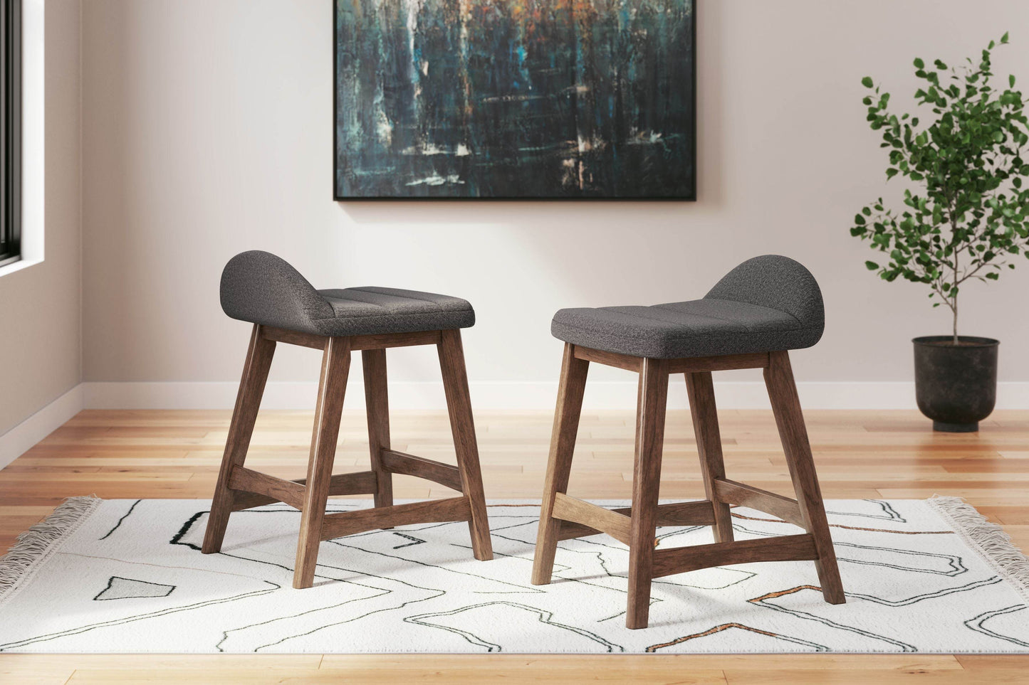 Lyncott - Upholstered Barstool (Set of 2) - Forward Furniture