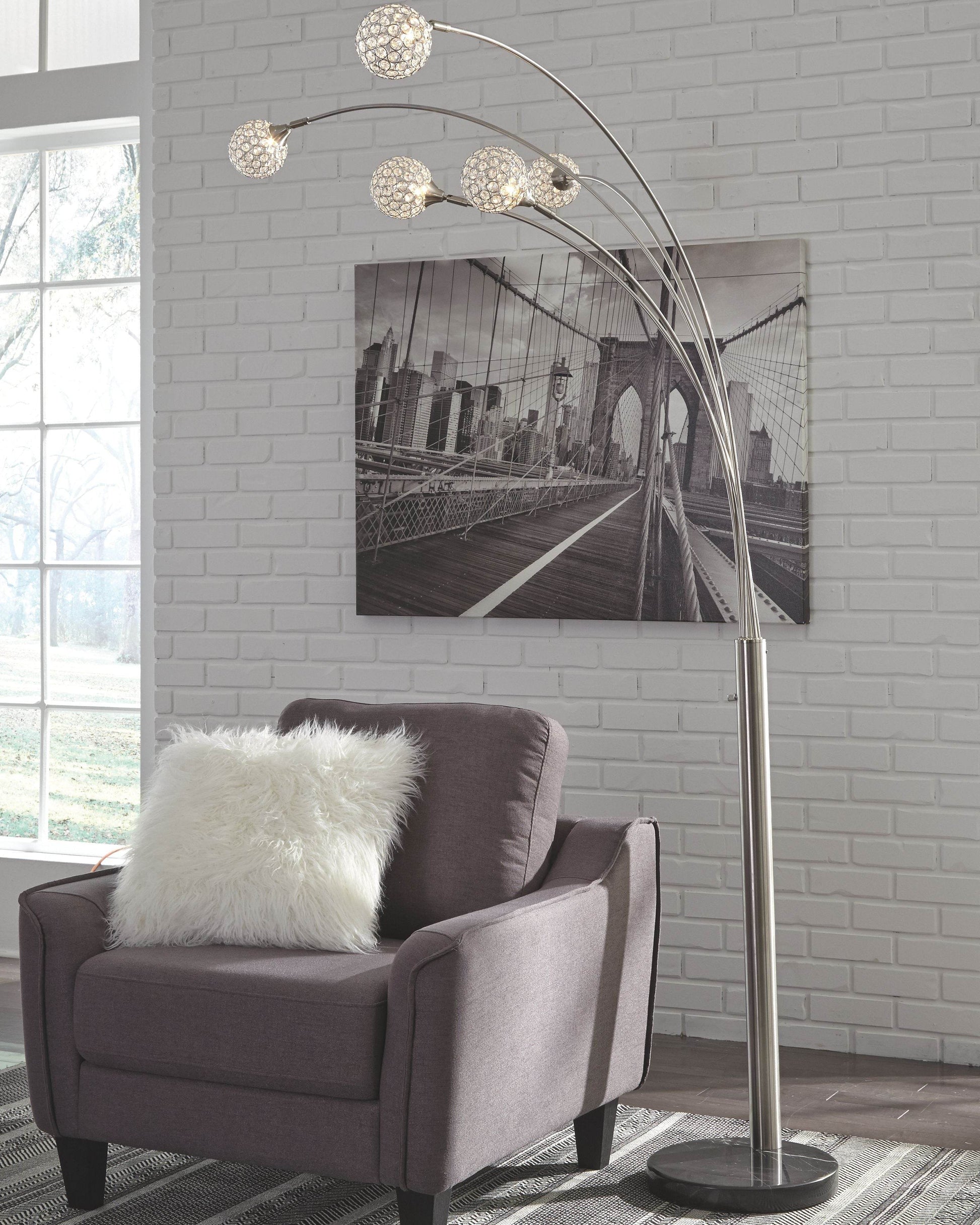 Winter - Silver Finish - Metal Arc Lamp - Forward Furniture