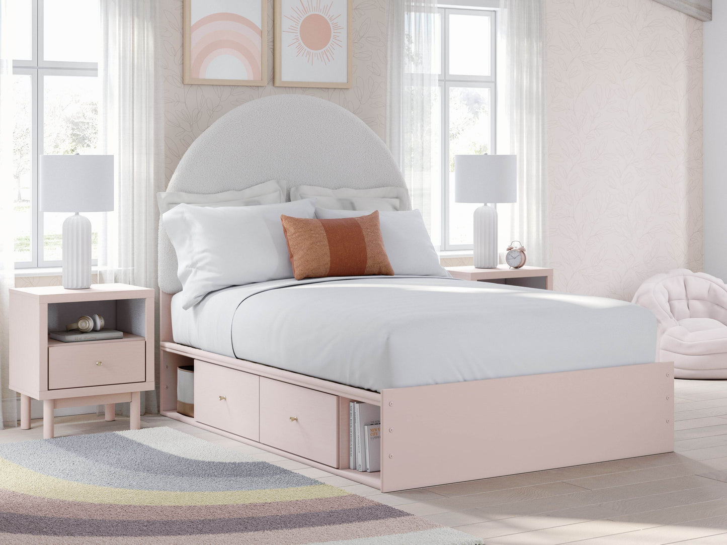 Wistenpine - Upholstered Panel Bed With Storage - Forward Furniture