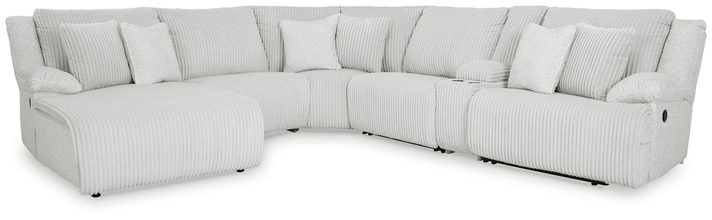 Top Tier - Alloy - 6-Piece Reclining Sectional With Laf Chaise - Fabric - Forward Furniture